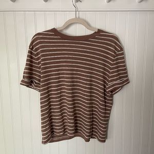 A New Day Striped Crop Tee